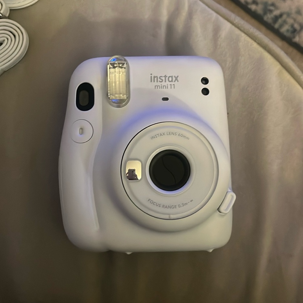 InstaX Mini Polaroid Camera - White with Carrying case/strap